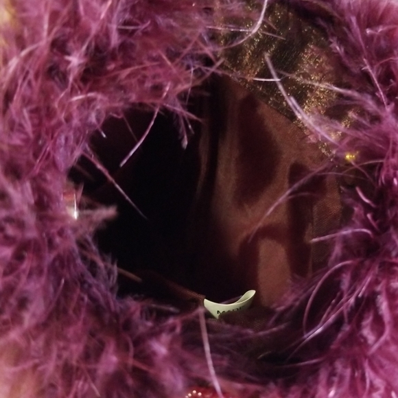 Trendy Feathers/beads bag - Picture 5 of 6